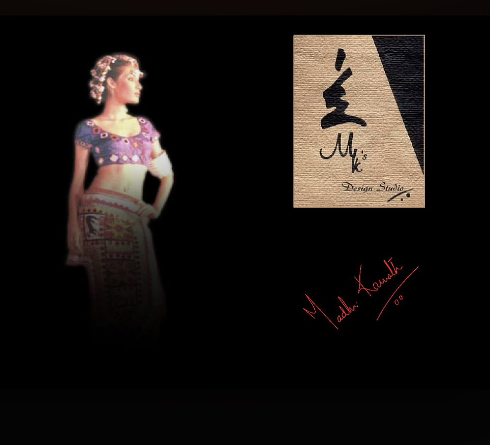 The original Madhu Kamath couture website as it appeared between 1995 and 2005